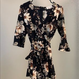 Floral print romper
